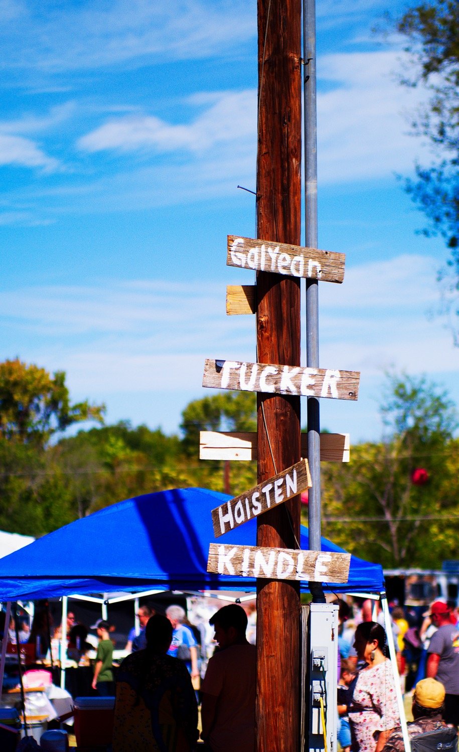 Throughout the grounds are signs adorned with old, familiar family names. [see more sweet moments]